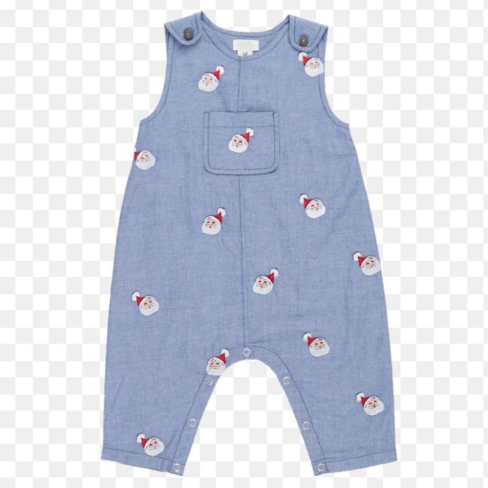 Pink Chicken Blue Santa Embroidered Jumper